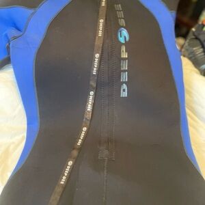 Men's Black and Blue Swim Suit